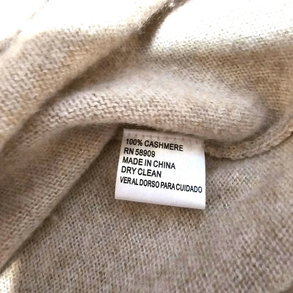 Antonio Melani Taupe 100% Cashmere  Carolina  Sweater Peplum  Size XS Quiet Luxu